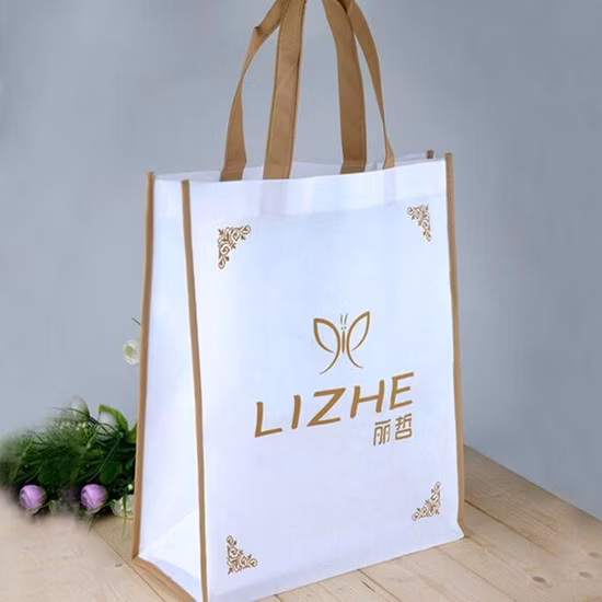 Logotipo personalizado Impreso Embalaje de compras reutilizable barato Bolsa de transporte de PP no tejida Bolsa no tejida Bolsa de asas ecológica Logotipo personalizado