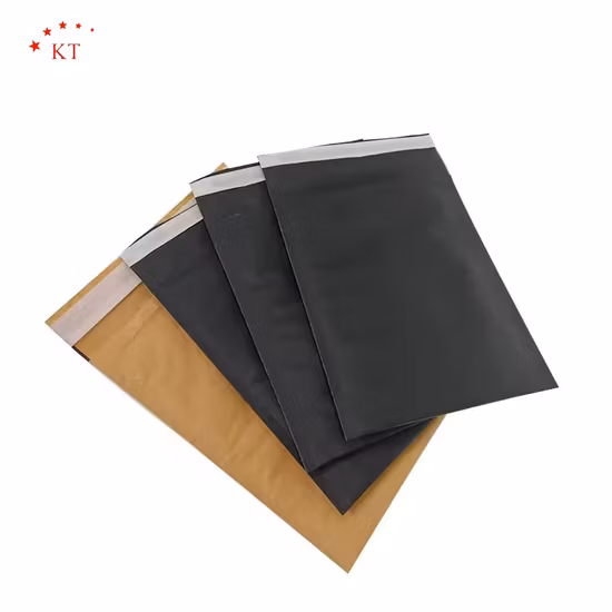 Bolsas de correo de papel Kraft biodegradables Bolsa de embalaje de envío compostable con sobre de burbujas
