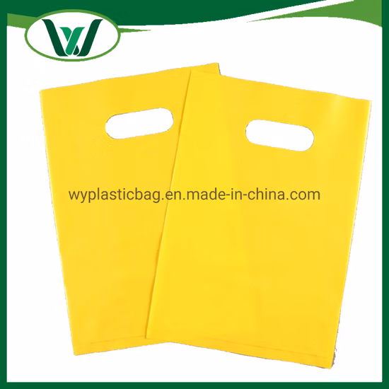 Bolsos de compras cortados con tintas plásticos coloridos modificados para requisitos particulares del LDPE con el logotipo del diseño